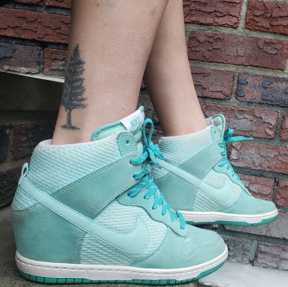 COPY - Aqua Nike Sneaker Wedges a l